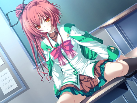 Seera Finis Victoria - red hair, seera finis victoria, anime, anime girl, original, magus tale, cute girl, school girl