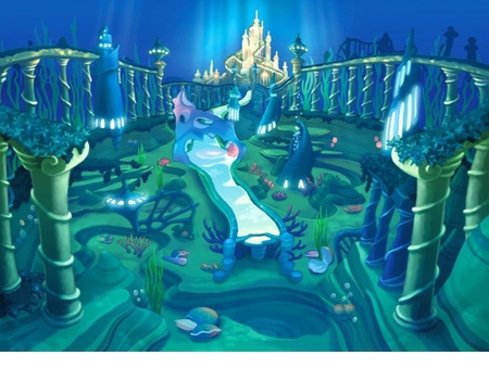 Alantis Underwater City - sea, alantis, kingdom hearts, underwater