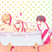 Bath time with Durarara!!