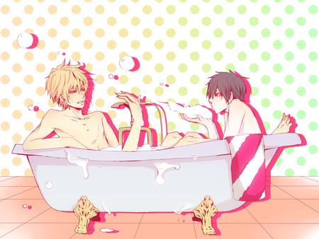 Bath time with Durarara!! - with, durarara, time, bath, izaya, shizuo, orihara, heiwajima