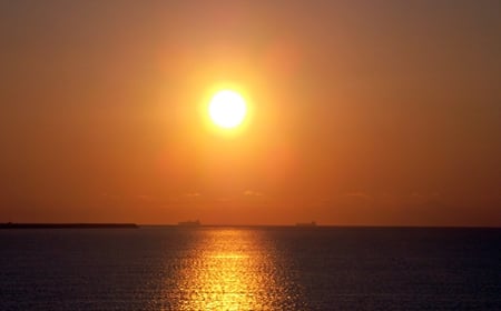 A beautiful sunset - morning, sunset, sea, sun