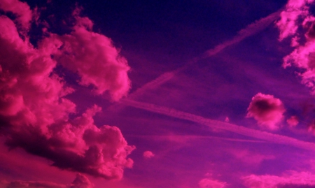 Candy floss clouds - abstract, clouds, photos, pink