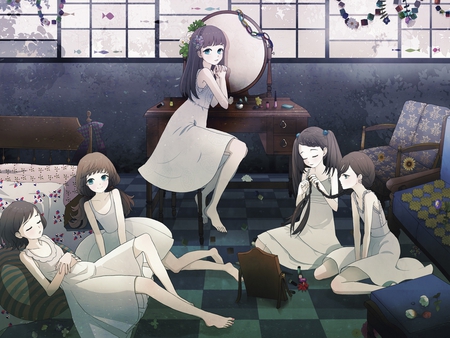 Squad Friends - anime, squad, 2011, girl, beauty, new, wall