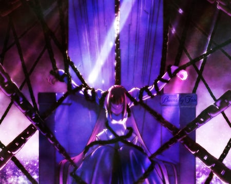 Archetype Earth - sexy, girl, shingetsutan tsukihime, blood, chains, cool, anime, arcueid brunestud, archetype earth, dress