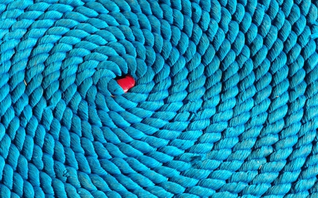 Blue Rope - string, rope, round, wound, abstract, blue