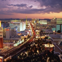 Las Vegas Boulevard at Dusk Nevada