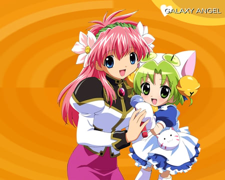 Galaxy Angel-Crossover Milfeulle and Dejiko - anime, crossovers, milfeulle, galaxy angel, dejiko, digi charat