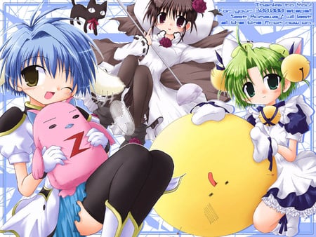 Digi Charat Angel - galaxy angel, dejiko, mint, kitty, anime, normad, digi charat