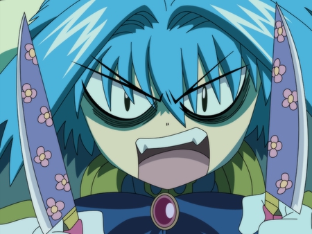 Crazy Mint - crazy, anime, mint, galaxy angel, cooking knives