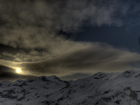 3D Scene - sky, 3d, digital, clouds