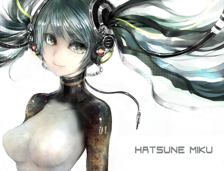 Miku - hatsune, 01, female, vocaloid, append, smile, miku