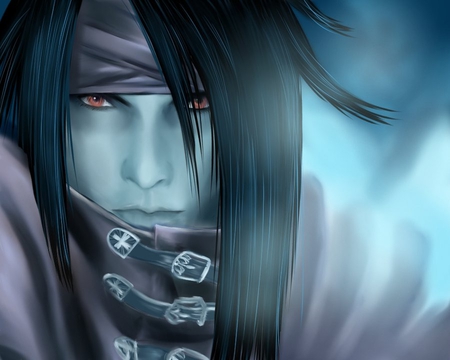 Vincent Valentine - ffvii, long hair, final fantasy, male, dirge of ceberus, ff7, video game, game, final fantasy 7, headband, vincent valentine, red eyes, final fantasy series, ame, final fantasy vii, black hair, video games