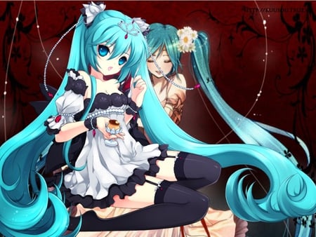 Hatsune Miku - dress, cute, miku, volcaloid