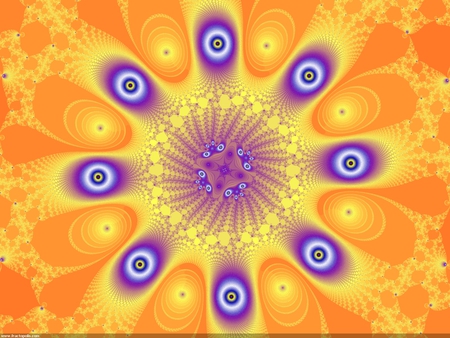 STRANGE - fractal, purple, abstract, yellow, 3d