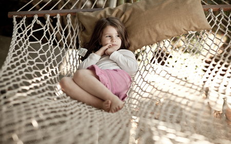 Relaxing - sweet, girl, relax, hammock