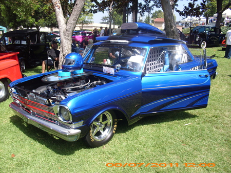 RACING NOVA - fast, street, rodder, auto, race, autos, chevy, hotrodder, custom, nova, car, hotrod, hot rod, classic, racer, dragracer, outside, chevrolet, cars, show, kool