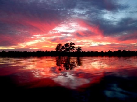 A Rosy Twilight ! - reflection, rosy, beautiful, sky