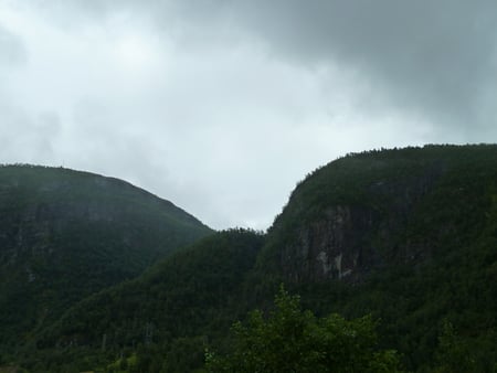 mountains again - mountains, norway, dark, very