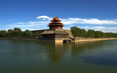 corner tower - island, lake, forbeddin, tower