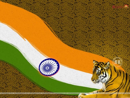 flag - patriotic, flag, tiger, wave