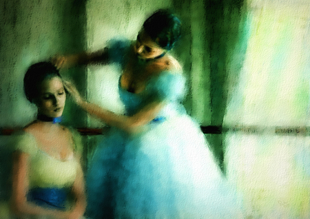 Getting ready - abstract, ballerina, ballet, dance, art, other