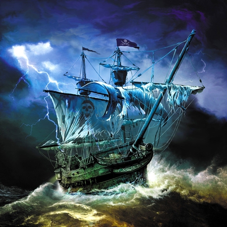 Weather The Storm - storm, ship, sea, ocean, dark, cg, fantasy, pirates, pirate, weather, adventure