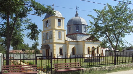 Church in the village of Saint George - Danube Delta - village, saint george, church, danube delta