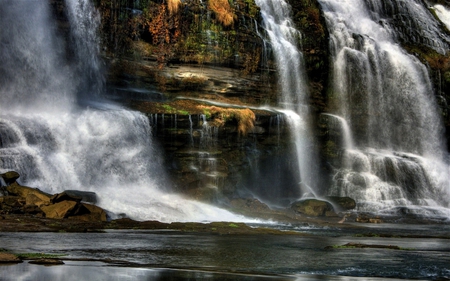 Waterfall - nature, waterfall, beautiful, view, lovely