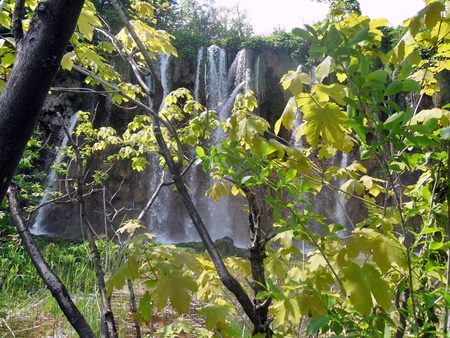 Waterfall - beautiful, landscape, spring, plitvice, nature, waterfall, places, lake, croatia