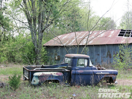 Abandoned - outside, rusted, chevy, gm