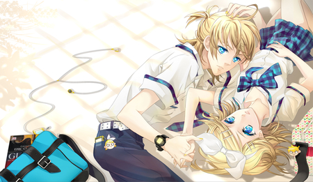 Len & Rin - len, kagamine, rin, blondes