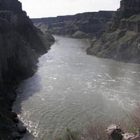 Snake River downstream from Shoshone Falls