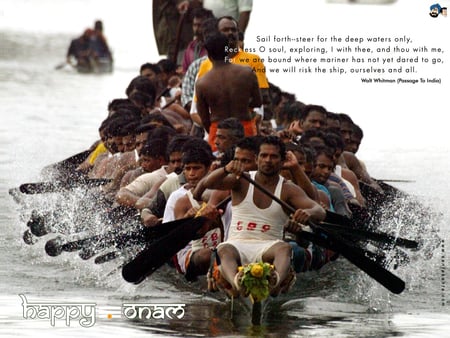 boatrace - india, malayalam, water, kerala, hd, white, boatrace, wishes, beautiful, river, onam, cute, boat, festival