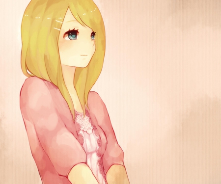 Rin - girl, female, kagamine rin, kawai, cool, blonde hair, vocaloid, anime, cute