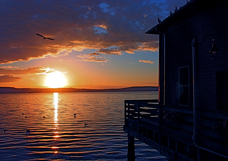 Morning view - beautiful, photo, sun, amazing, lake, sky, morning, reflection, clouds, view, image, nature, sunrise