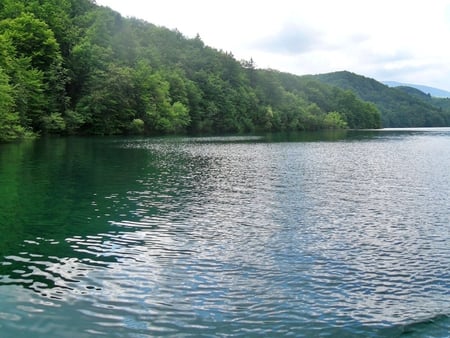 Beautiful lake in Spring - lake, plitvice, croatia, places, water, landscape, spring