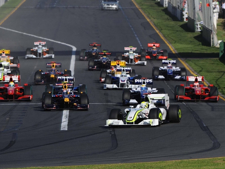 Race Start - 2009, melbourne, formula 1, f1