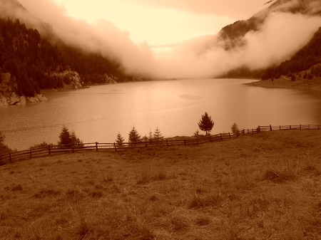 Lago alpino - paesaggi, lake, alpi, lago, alps, hammer, martello, landscapes