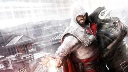 Assassins creed shooting - shooting, ezio and the doctor, assassins creed, assassins creed brotherhood