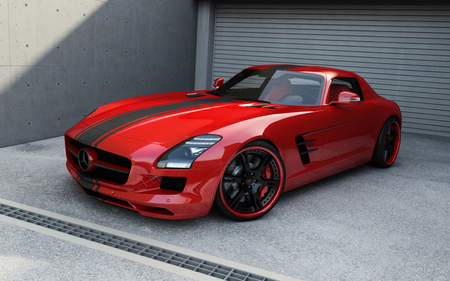 beauty in red ( 2010 sls amg)