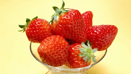 fresh strawberries - fresh, fruits, red, strawberries