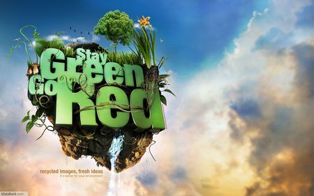 stay green go red - fantasy, cool, green wallpaper, abstract, other, jungle