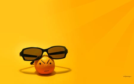 One Lemon With Sunglasses - fantasy, one lemon with sunglasses