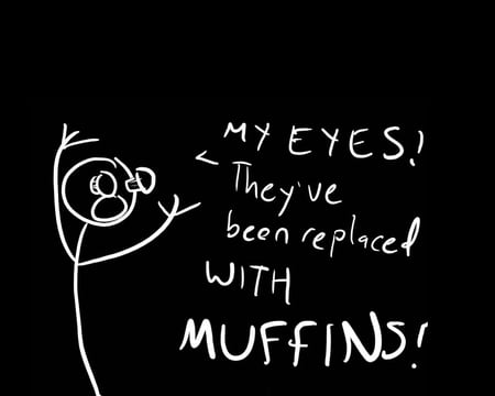 Muffin Eyes - stick man, emo, eyes, weird, dope, stickman, random, stick, epic, black, emo kids, white, muffin, awesome, funny, muffins