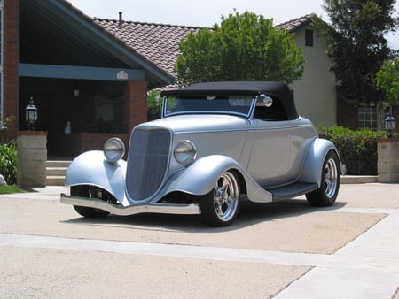 33 Roadstr - ford, silver, coupe, custom