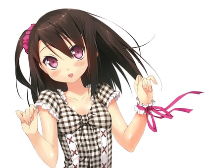 Original - pink eyes, shizuku kantoku, anime, anime girl, original, cute girl, long hair