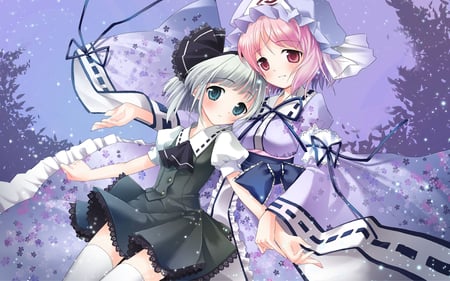 Touhou - yuyuko, girls, anime, touhou