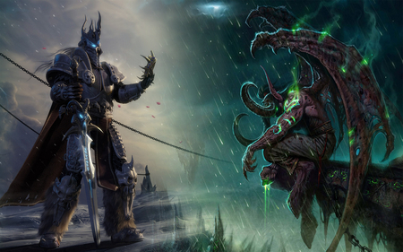 World of Warcraft Wallpaper - wow, blizzard, illidan, arthas