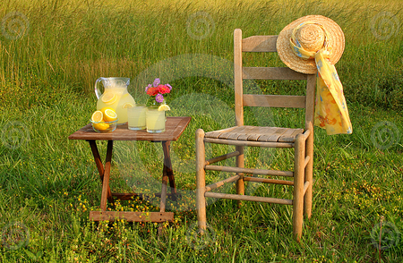 lemonade - chair, lemonade, yellow, table, drinks