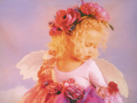 Flower angel (for Gayatri) - cute, dreams, childhood, adorable, wings, sweetness, magic, tenderness, child, friendship, baby, beauty, flowers, sweet, love, little angel, friends, hope, colours, angel